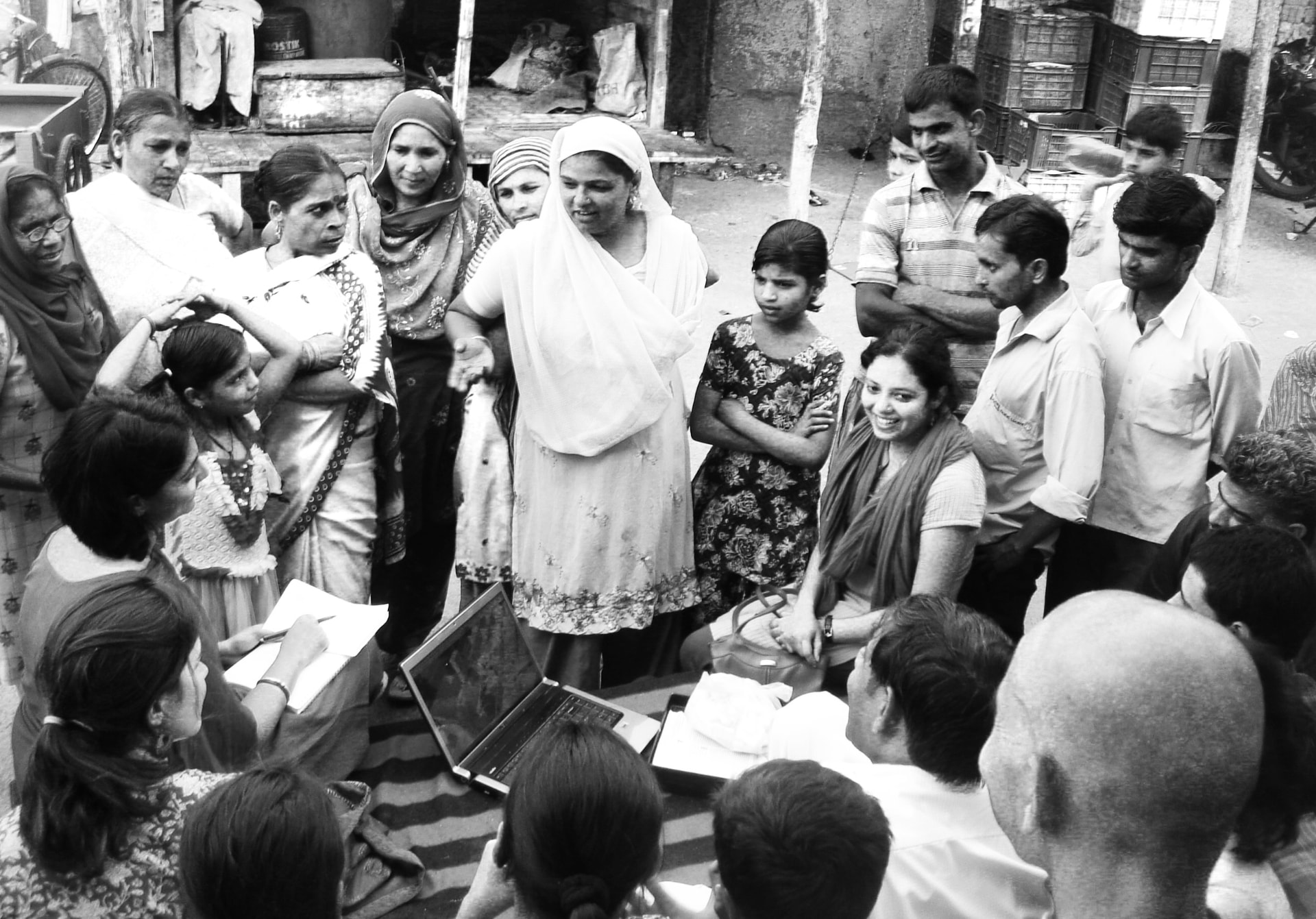 NEEV field workshop with residents and project staff in India